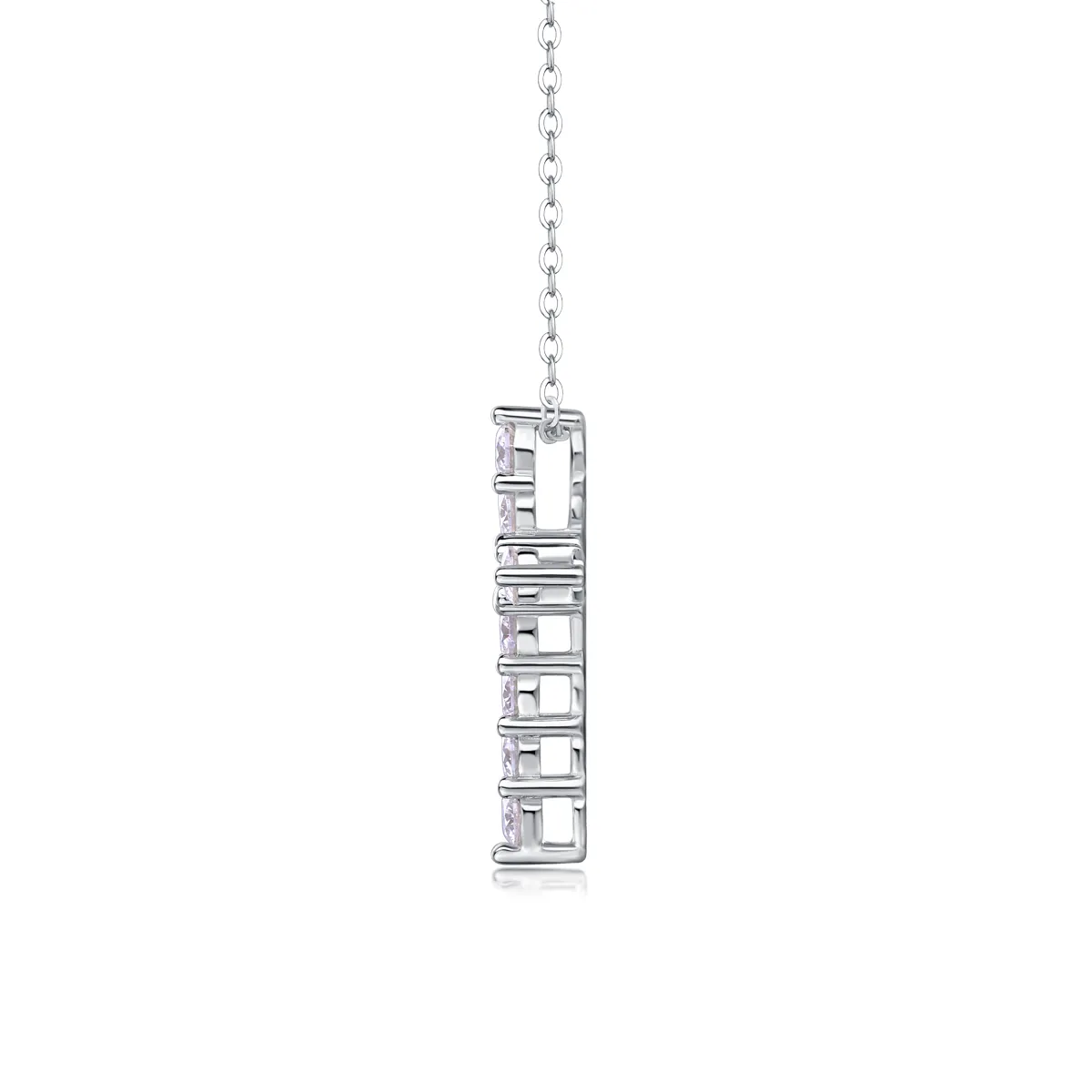 Pavé Cross Sterling Silver Necklace