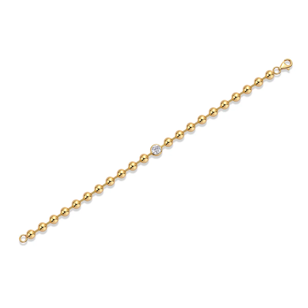 gold plated sterling silver bracelet with focal stone