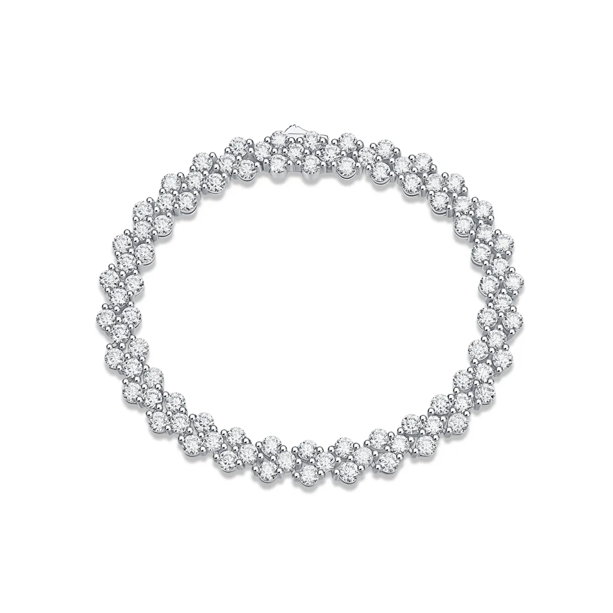 moissanite cluster tennis bracelet luxury sparkle