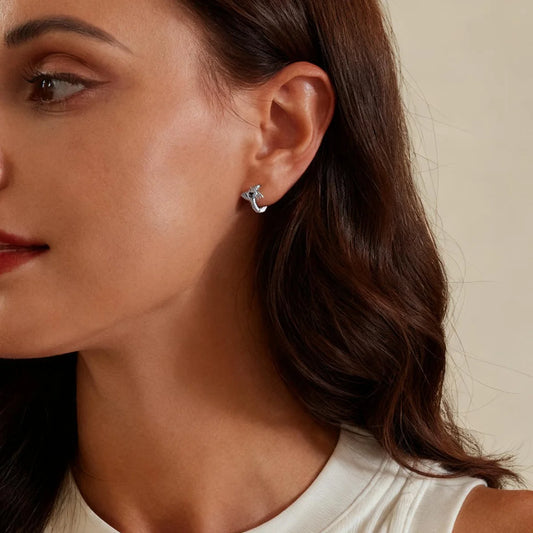 Oxidized Sterling Silver Cross Ear Cuff for Halloween