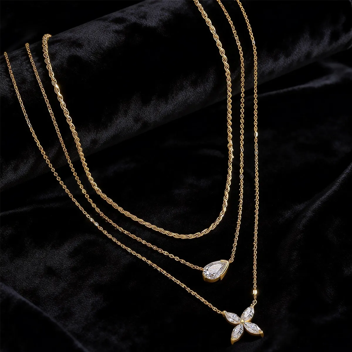 gold clover necklace symbolic lucky jewelry gift