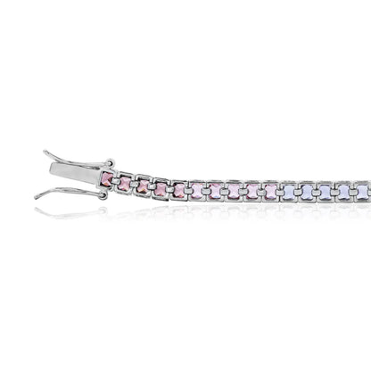 Romantic twilight-inspired ombre cubic zirconia bracelet in sterling silver