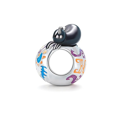 Spooky Pumpkin Charm Bead for Halloween Bracelets and Jewelry