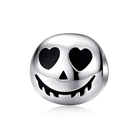 Spooky Smile Charm Bead in Sterling Silver with Enamel